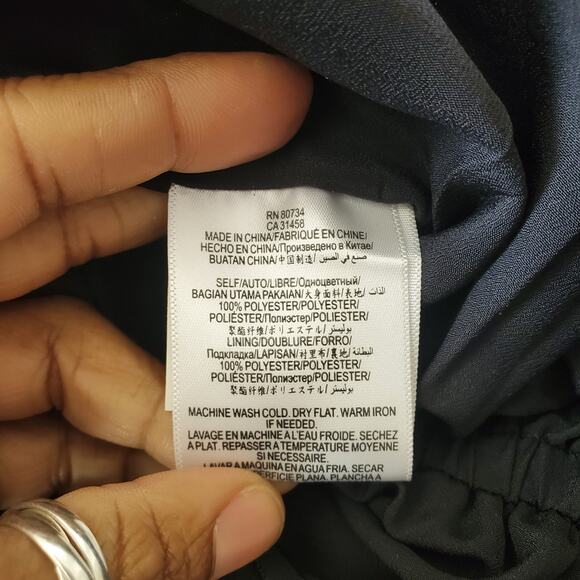 BCBGeneration Black Spaghetti Strap Tiered Shimmer Romper S - Picture 11 of 13